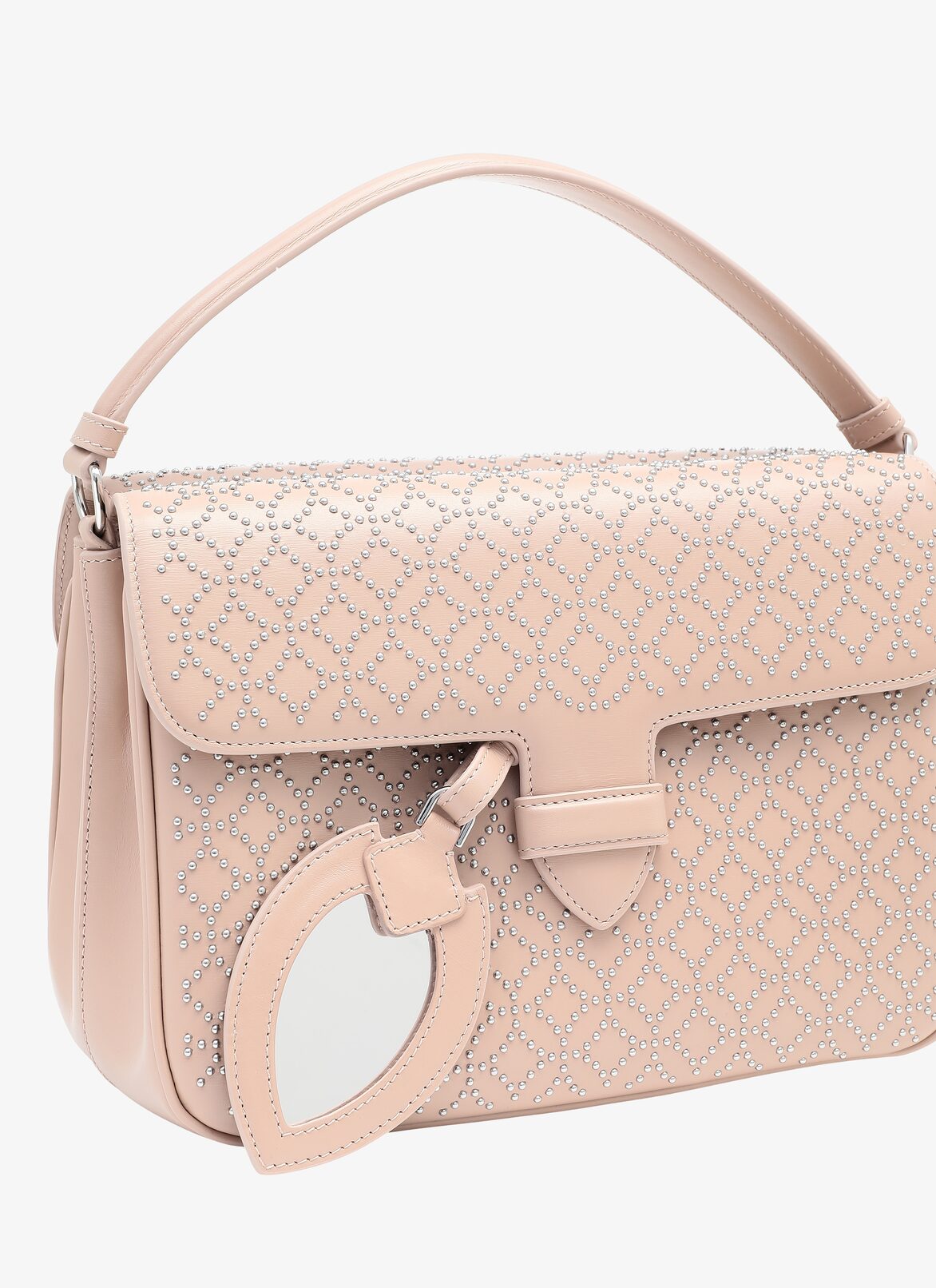 BETTINA MEDIUM CUIR LUX CLOU ARABESQUE SAND ALAÏA SANDY  BETTINA MEDIUM CUIR LUX CLOU ARABESQUE SAND